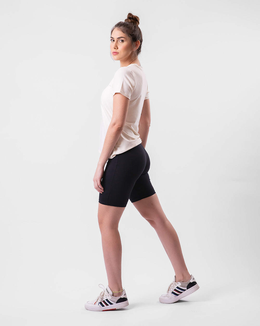 Tech T-Shirt Modal Feminina Gola V Off-White